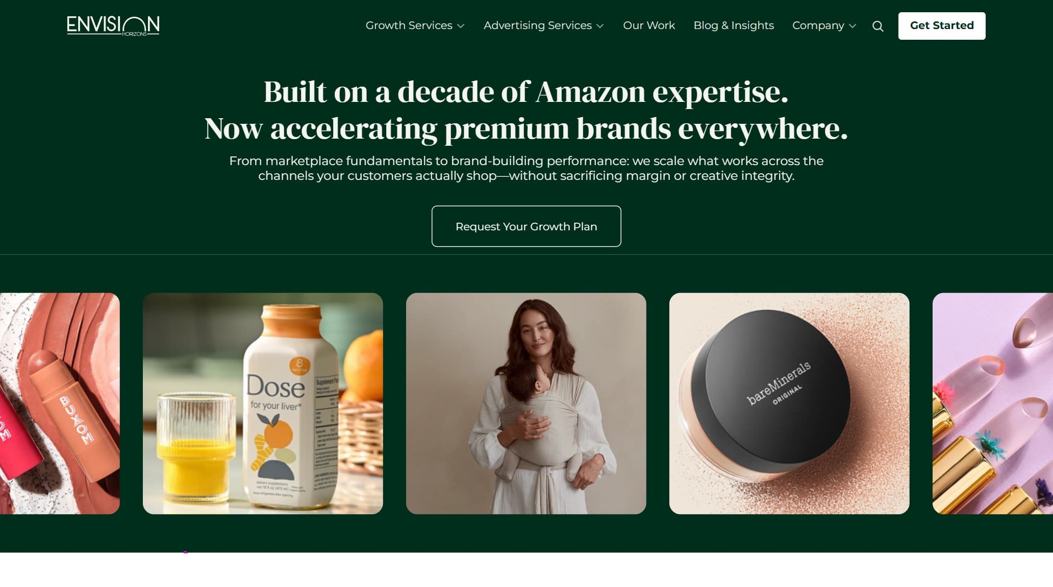 Envision Horizons homepage screenshot